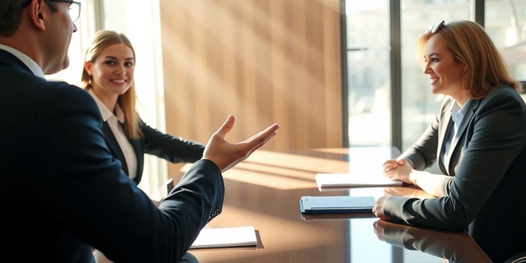 Professional handshake between job seeker and employer.