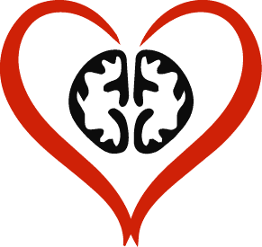 Red heart icon with a brain icon in the center