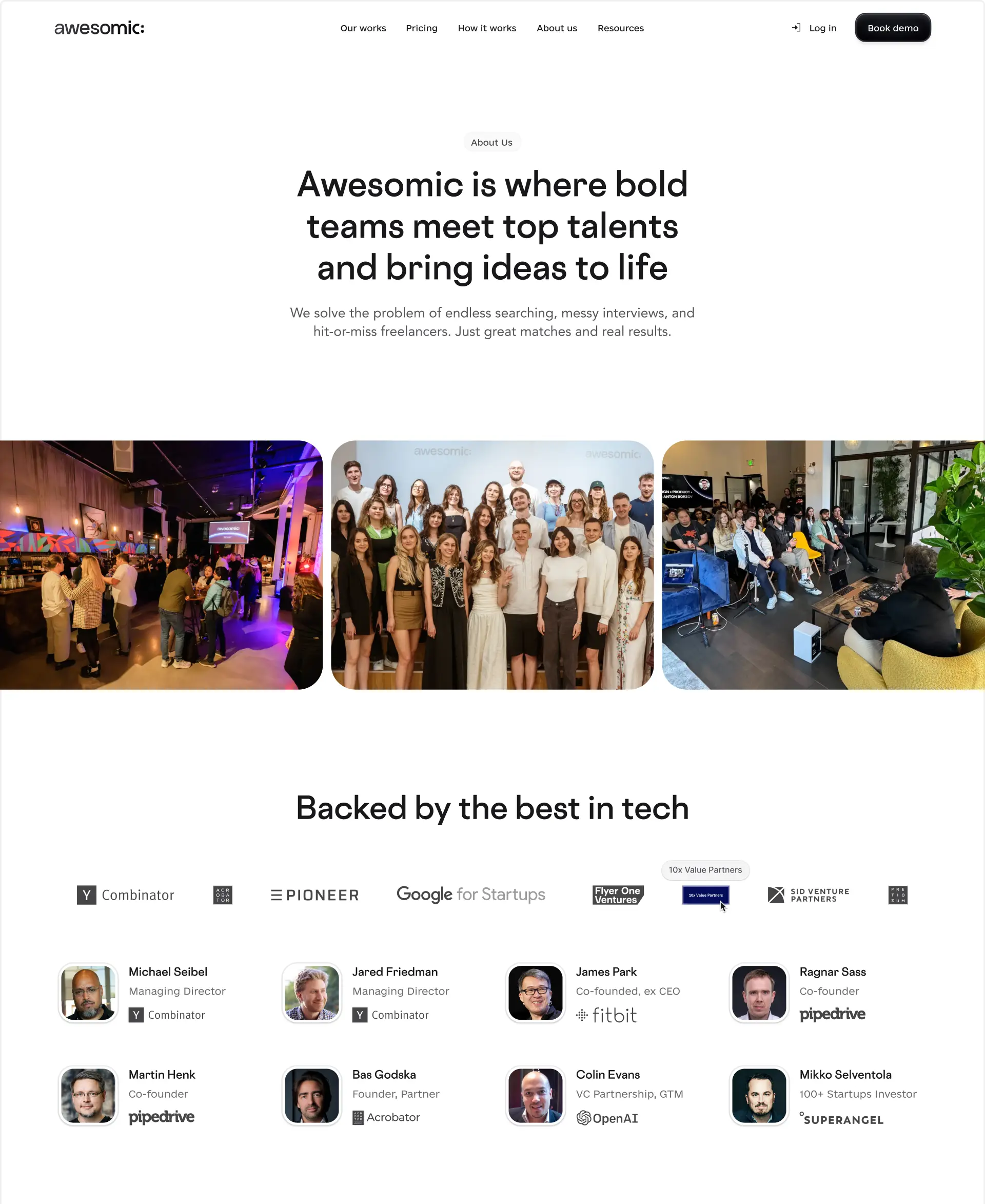 Awesomic new website about page