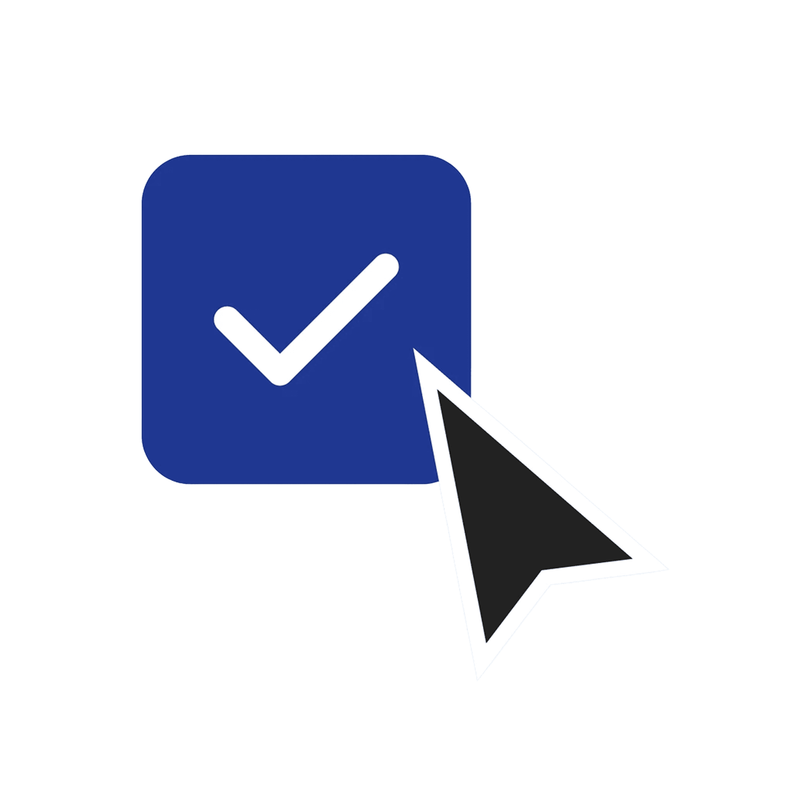 Icona del segno di spunta cliccata