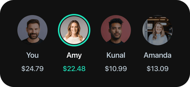 Assign person: Selected ring, running total