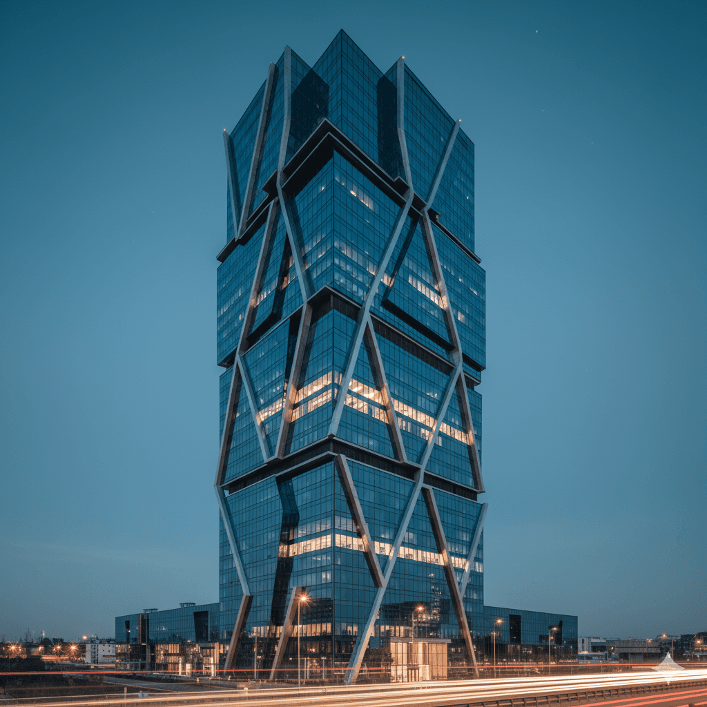 Sleek glass office tower with unique design, M3M 59 High Street, Sector 59
