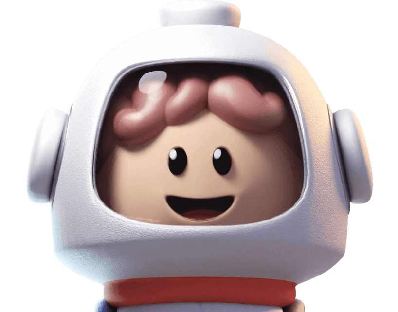 Afbeelding van een 3D astronaut