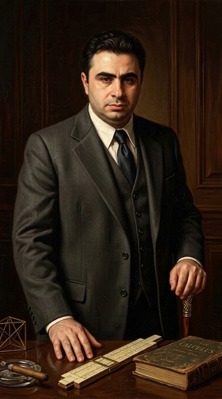 Arthur — Painted portrait of Arthur Smelyansky, Chief Technology Officer, in a dark suit against a deep-toned study backdrop