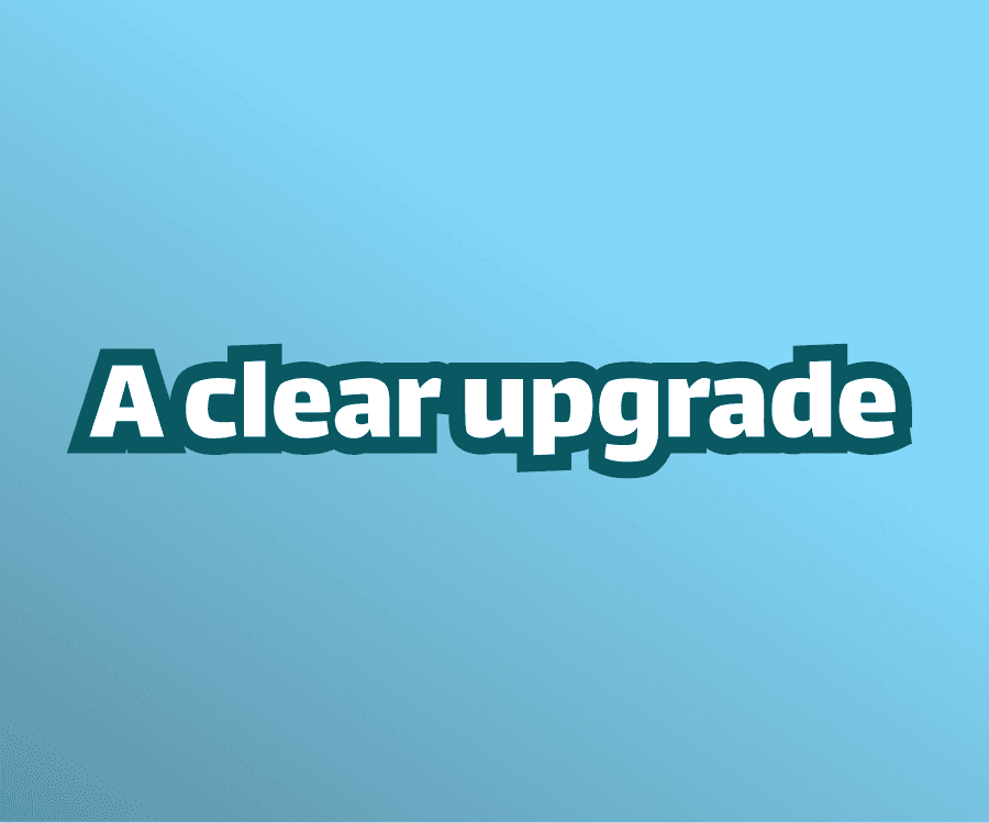 Weißer Text auf blauem Hintergrund, Text lautet, reduzierte Belastung.