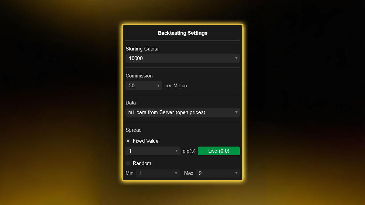 Set Backtest Parameters