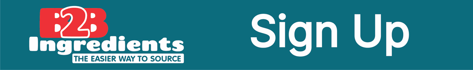 B2B Ingredients Logo and Sign Up Header