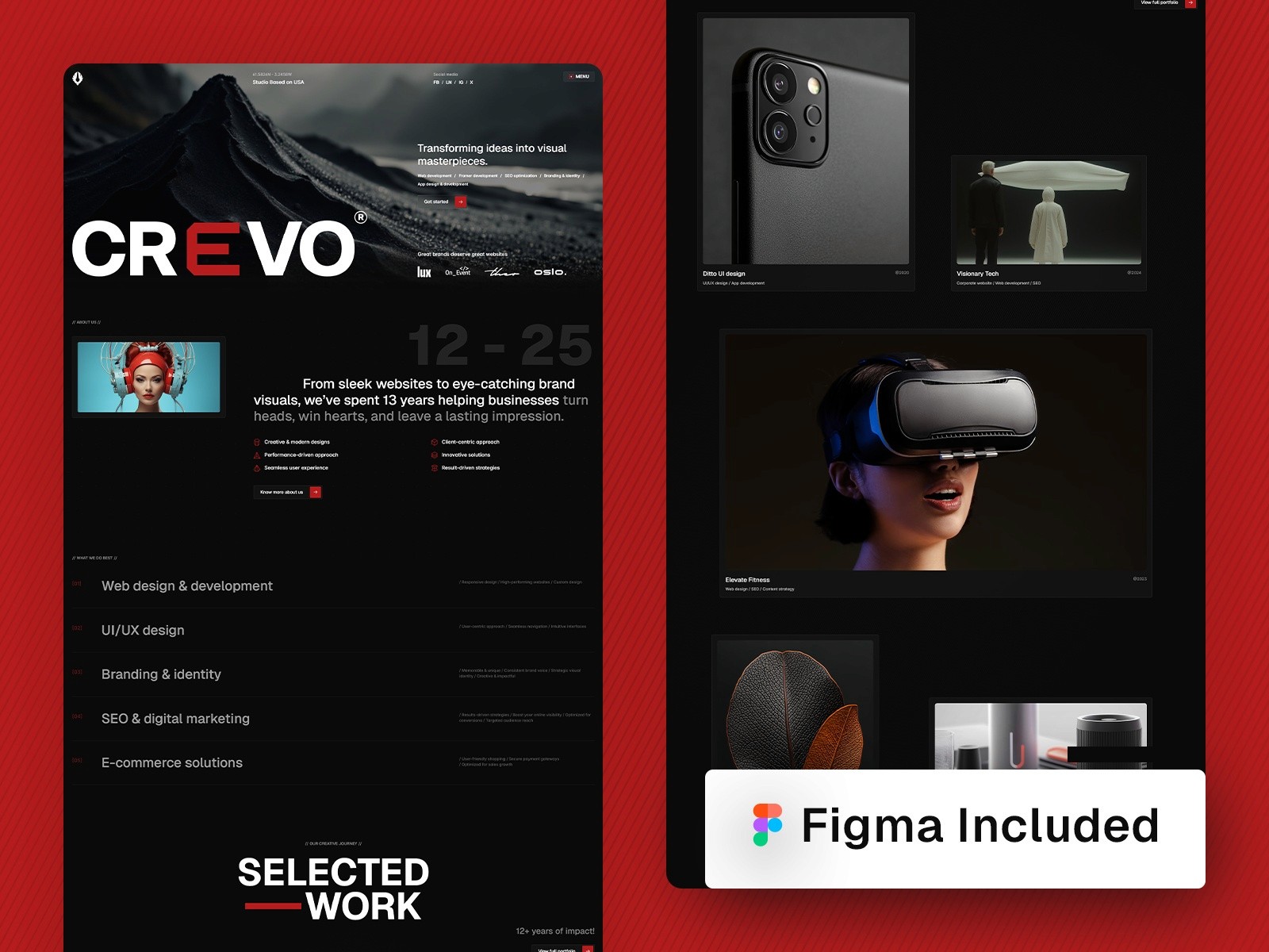 Crevo — 现代动效创意机构官网设计灵感