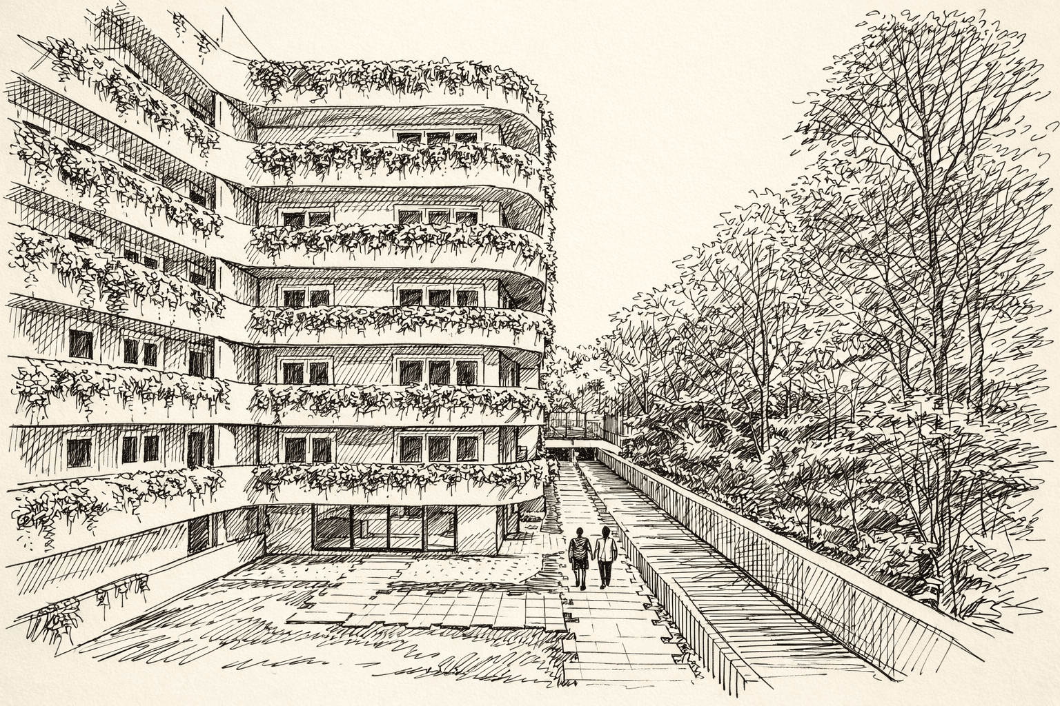 An illustration of an architecture sketch