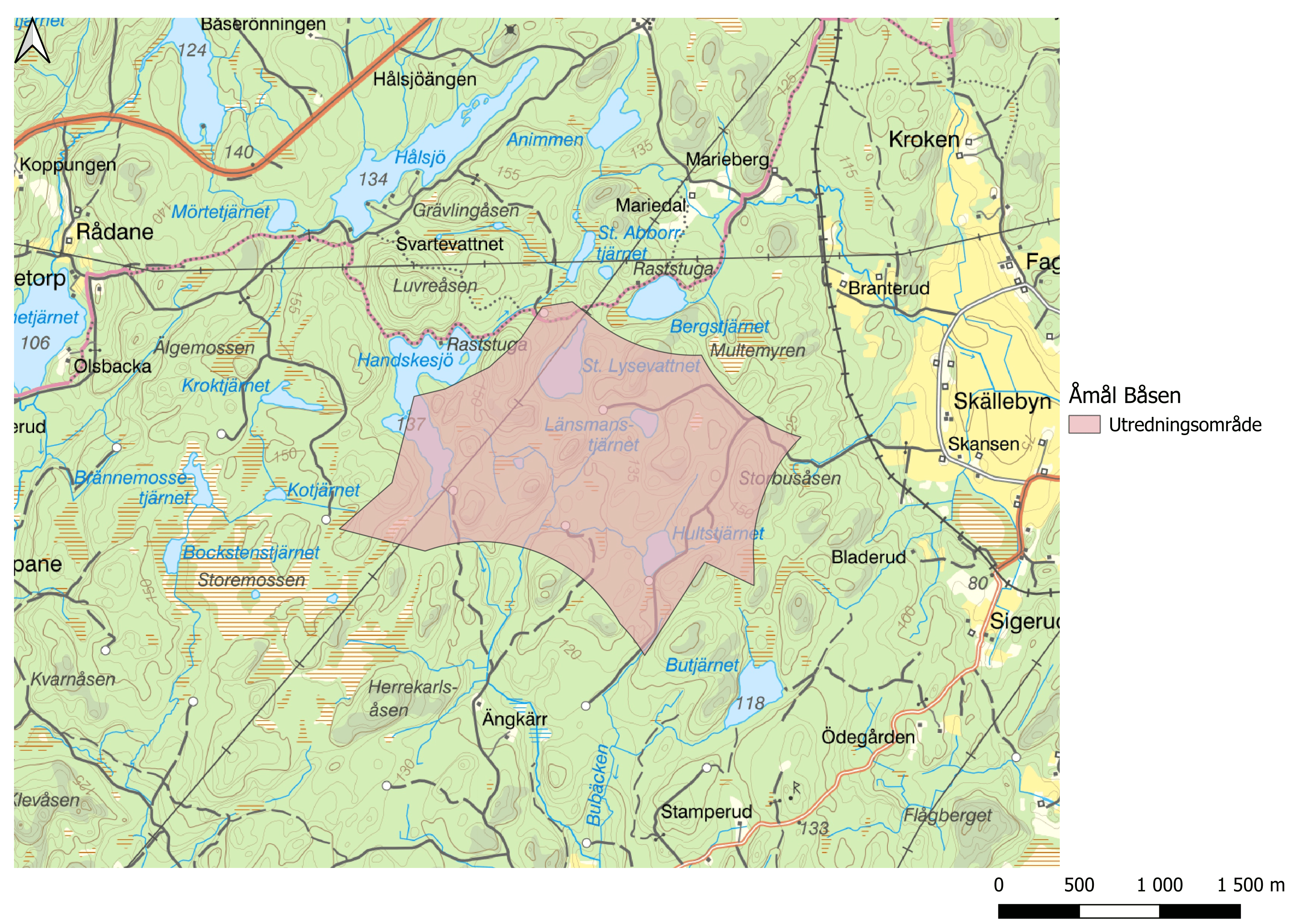 Kart over planområde