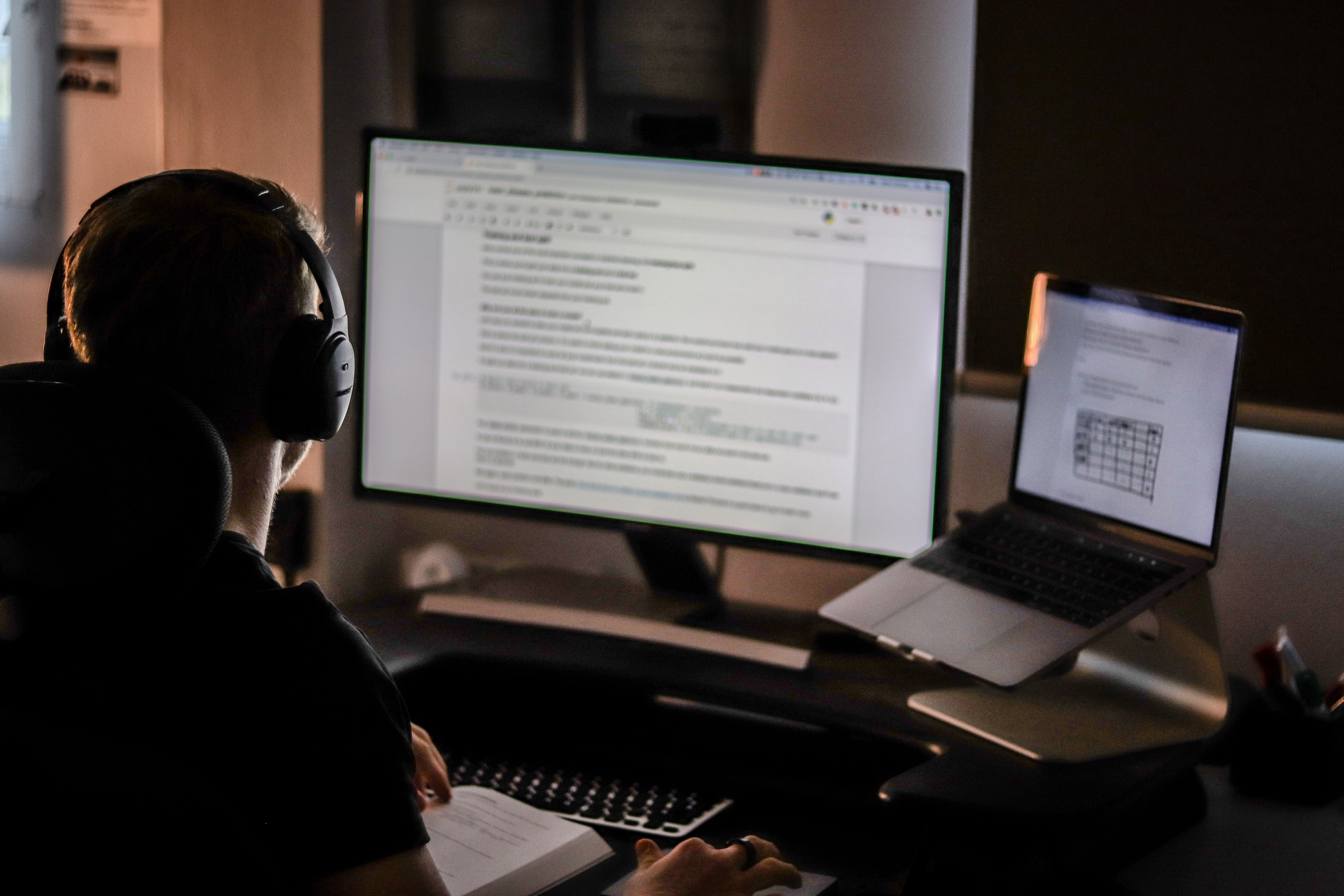 Man working at computer