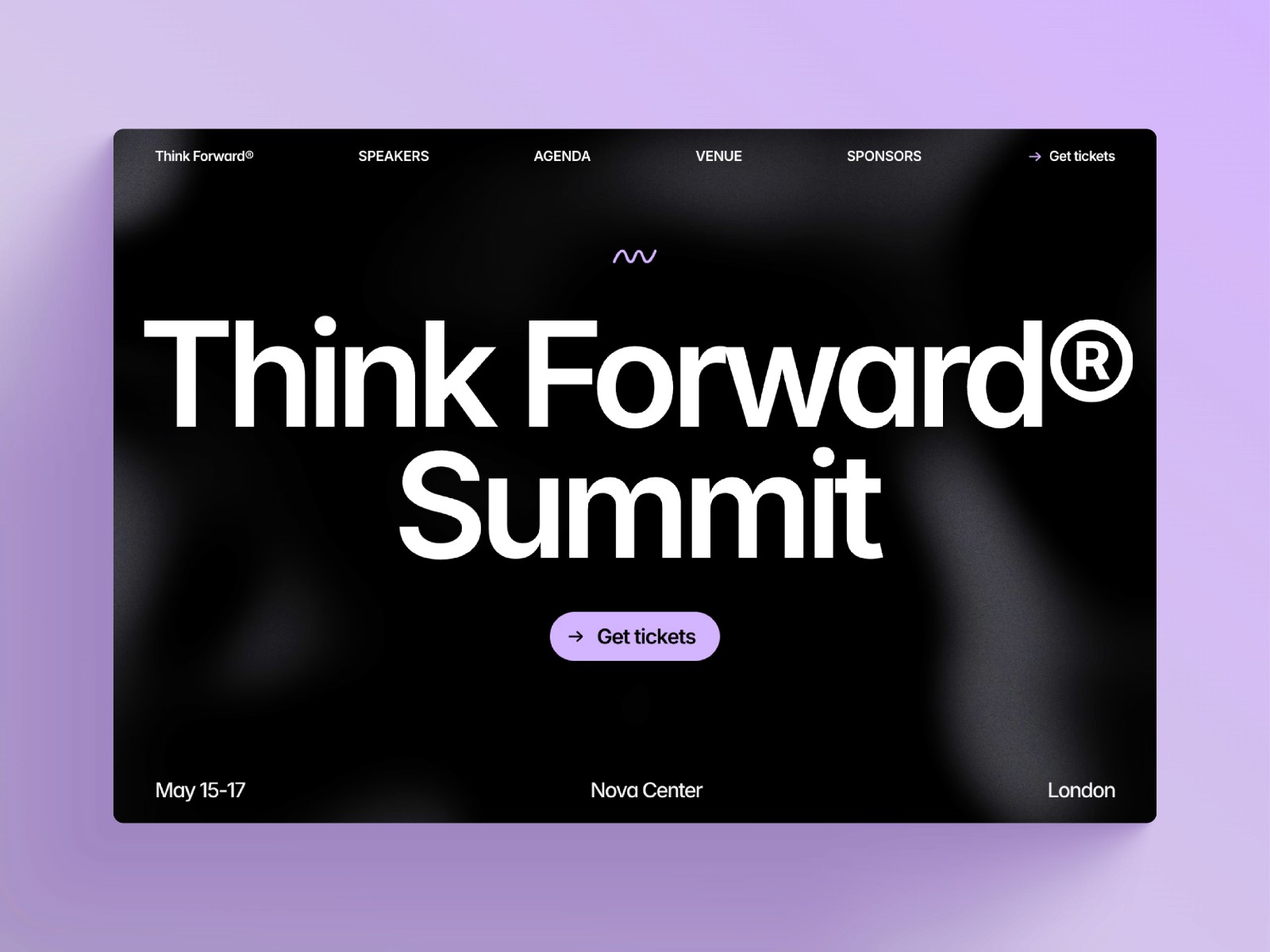 ThinkForward — 极简动效活动会议网站设计灵感