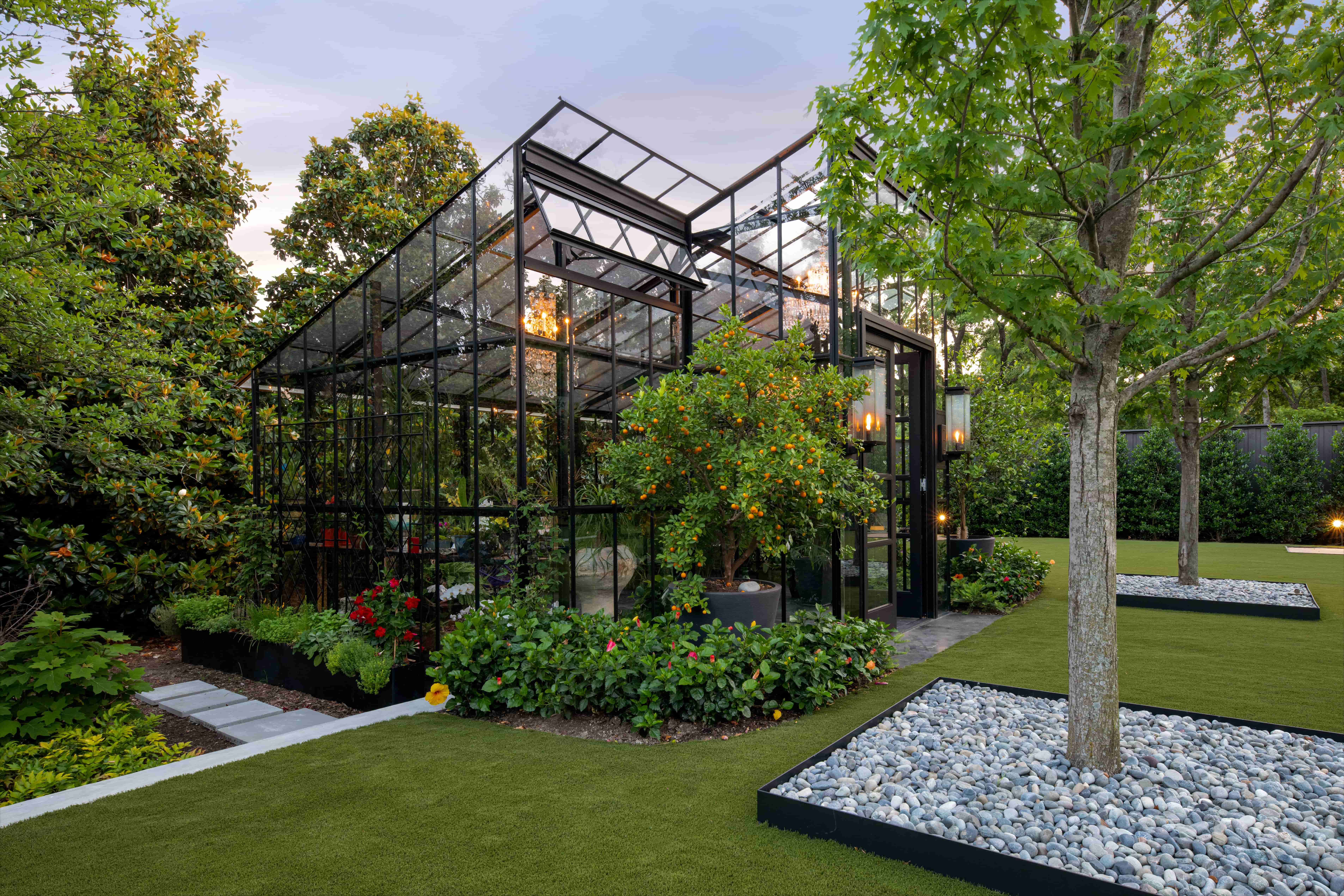 Luxury landscape design on a Preston Hollow TX estate by Blount Designs