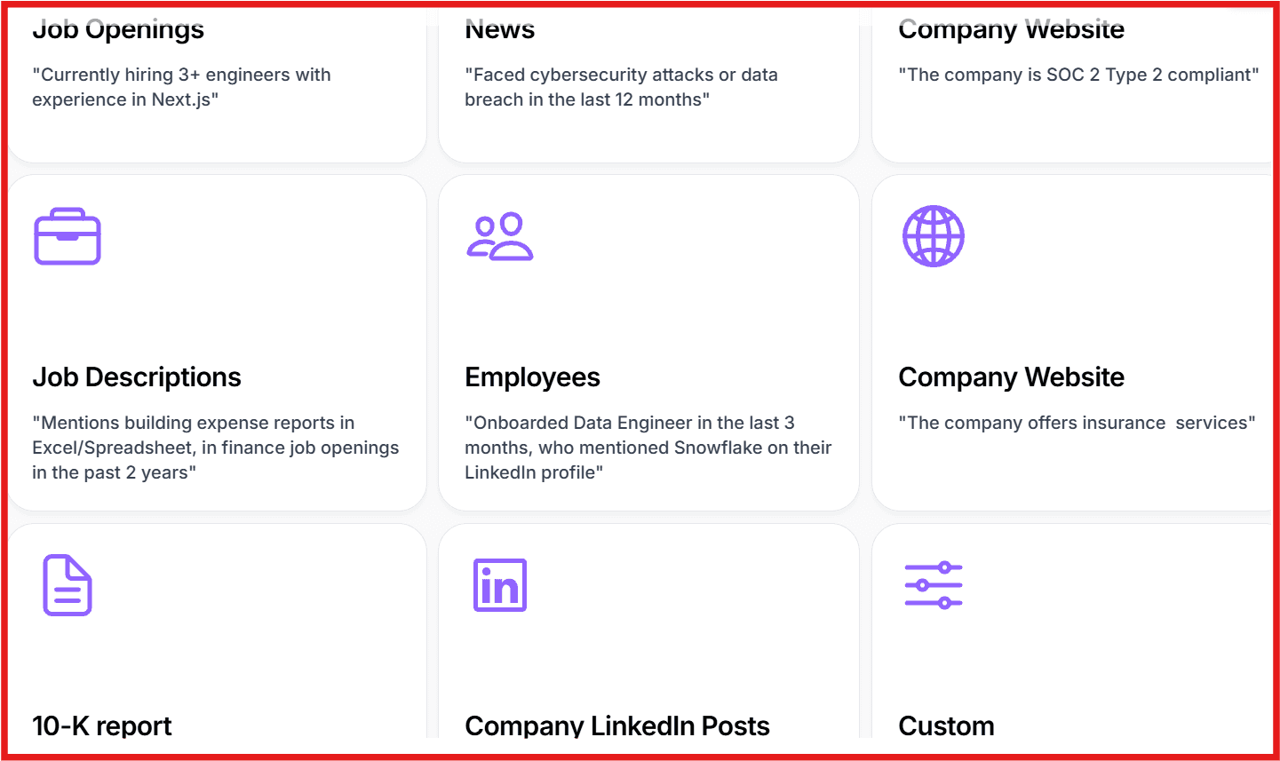 Coldreach intent signals types