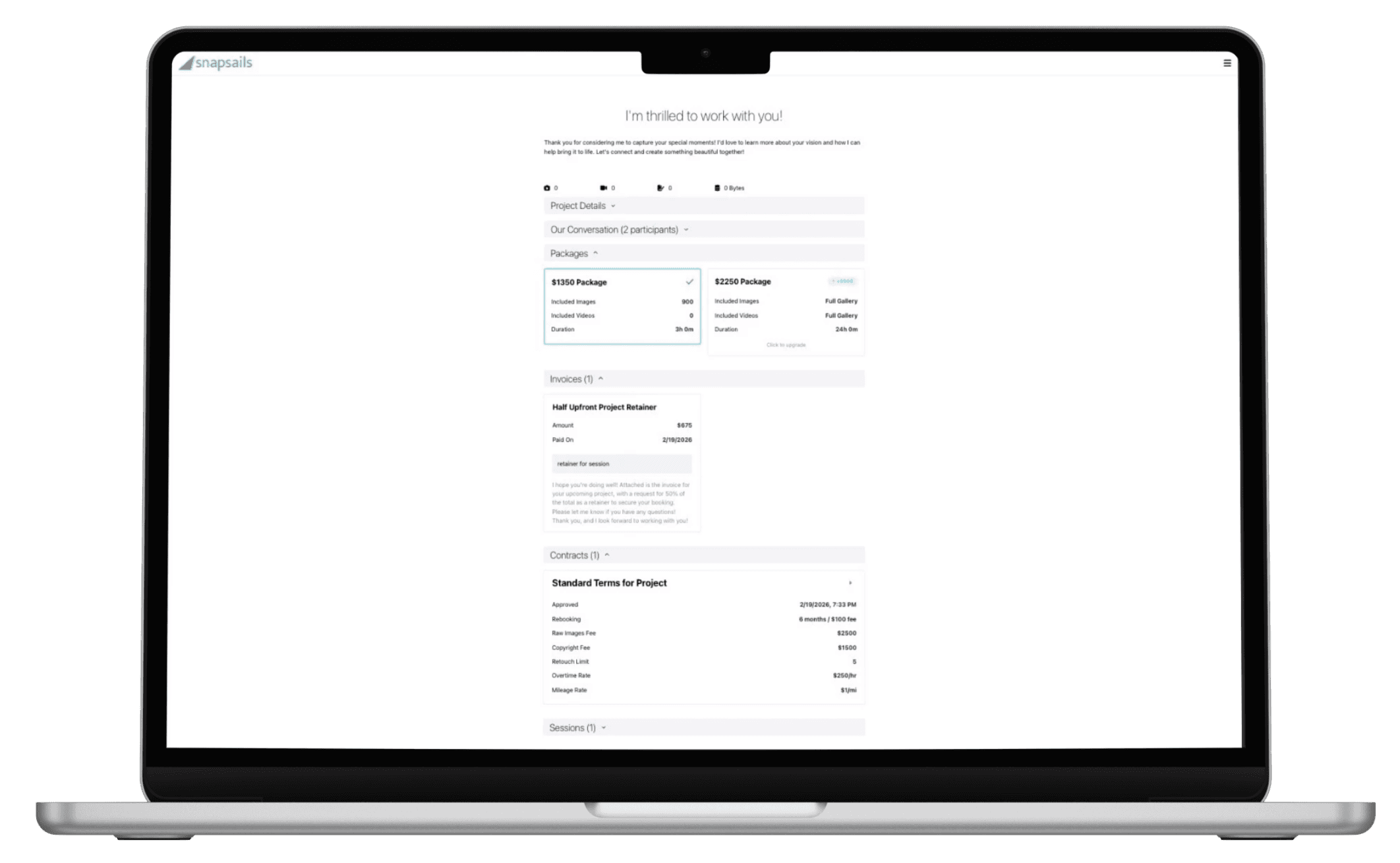 A screenshot of the send invoice screen on a tablet and mobile.