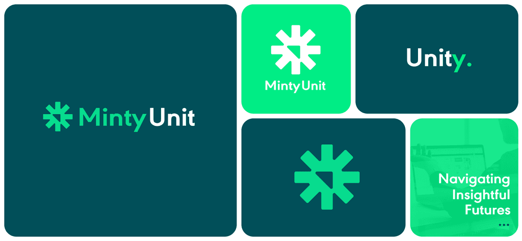 Brand identity design for startup with green modern color palette