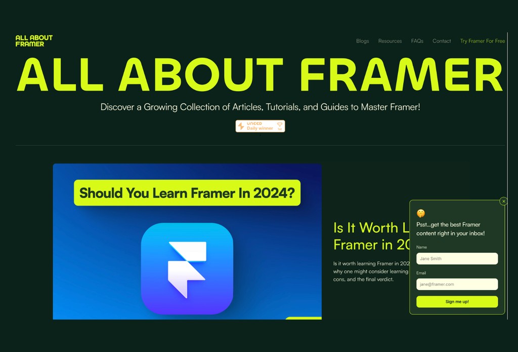 Allaboutframer