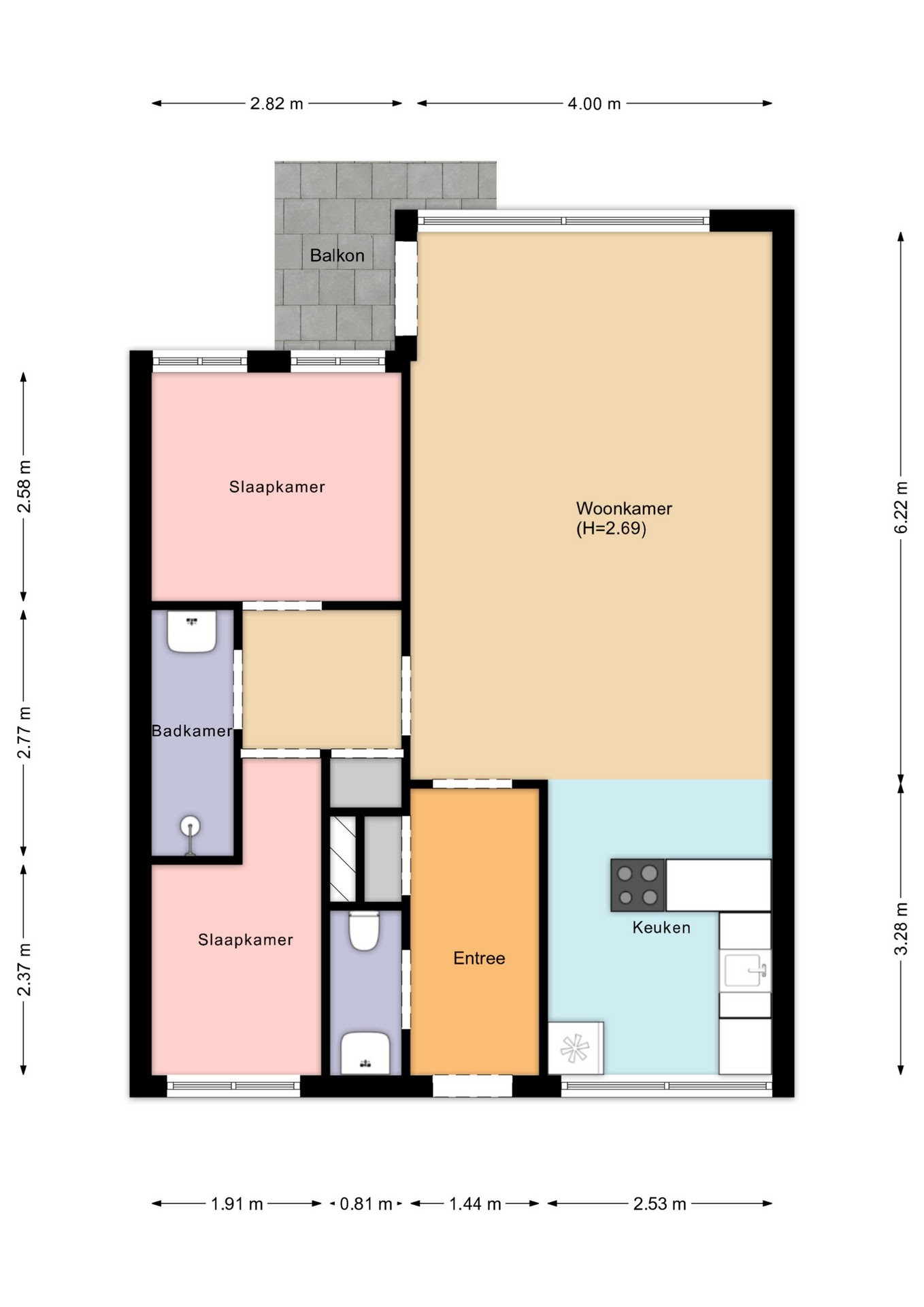Plattegrond van een woning in Floorplanner.