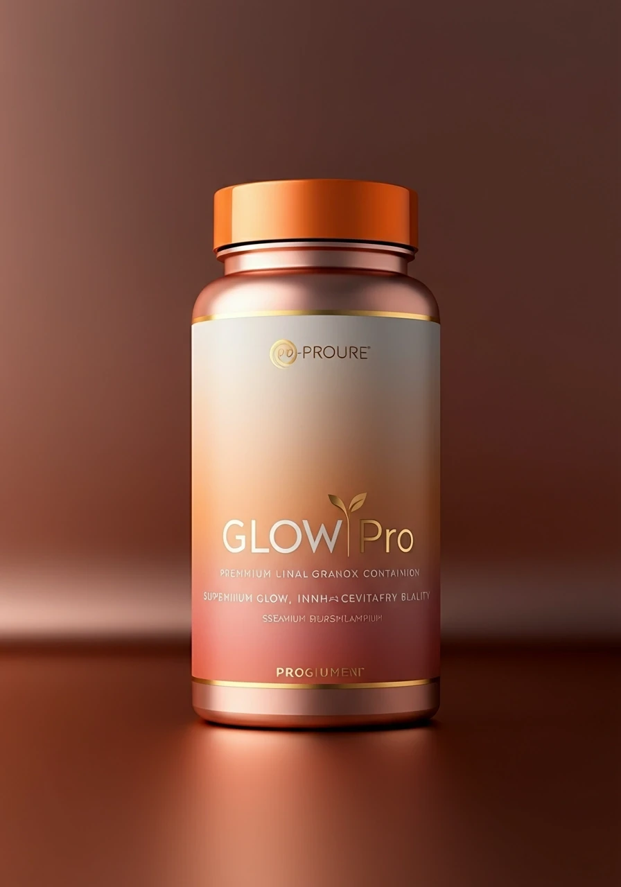 AI Image Generation Prompt for "GlowPro" Botle Pack **/imagine prompt: A high-resolution, photorealistic image of a premium supplement cylindrical container. The container has a smooth, matte finish. The dominant visual feature is a seamless, elegant vertical gradient transitioning from a soft, luminous pale yellow at the bottom, blending into delicate blush pink tones in the middle, and finally ascending into warm, subtle orange hues at the top, mimicking a serene sunrise sky.** **Centered prominently on the front of the container, the product name "GLOWPro" is rendered in an elegant, sophisticated font. The typography for "GLOWPro" should have a realistic metallic gold effect, appearing brushed or polished, and subtly catching the light to evoke luxury, glow, and vitality. The font style for "GLOWPro" should be modern, refined, and feminine, with a graceful flow.** **Subtly placed below or above "GLOWPro," in a smaller, clean sans-serif font, is the brand name "ProPure" in a soft charcoal gray or a very light metallic silver. The overall design should convey a sense of modern femininity, premium quality, vitality, and inner radiance.** **The lid of the container should be a solid, soft orange or a brushed rose gold. The background of the image should be minimalist and clean, perhaps a soft, ethereal light or a blurred natural setting (like a dawn sky) to complement the packaging colors, ensuring the product stands out.** **Emphasize: high-end product photography, soft lighting, sophisticated, appealing to women 40+, clean aesthetic, subtle elegance, luxurious feel. --ar 3:4 --v 5.2** (or appropriate aspect ratio/version for your chosen AI tool) --- **Explanation of Prompt Elements for AI Generators:** * **"high-resolution, photorealistic image":** Ensures quality and realism. * **"premium supplement cylindrical container":** Defines the product form. * **"smooth, matte finish":** Specifies texture. * **"seamless, elegant vertical gradient... mimicking a serene sunrise sky":** Details the core color scheme and its inspiration. * **"GLOWPro" ... "elegant, sophisticated font" ... "realistic metallic gold effect" ... "modern, refined, and feminine":** Defines the crucial typography and its luxurious finish. * **"Subtly placed... ProPure... smaller, clean sans-serif... charcoal gray or metallic silver":** Integrates the sub-brand discreetly. * **"The lid... solid, soft orange or brushed rose gold":** Specifies the lid's appearance. * **"background... minimalist and clean":** Ensures the focus remains on the product. * **"Emphasize: high-end product photography...":** Guides the AI on the desired mood and professional quality. * **`--ar 3:4 --v 5.2` (or similar):** Common parameters for AI image generators to define aspect ratio and model version, which you'd adjust based on the specific tool you're using.