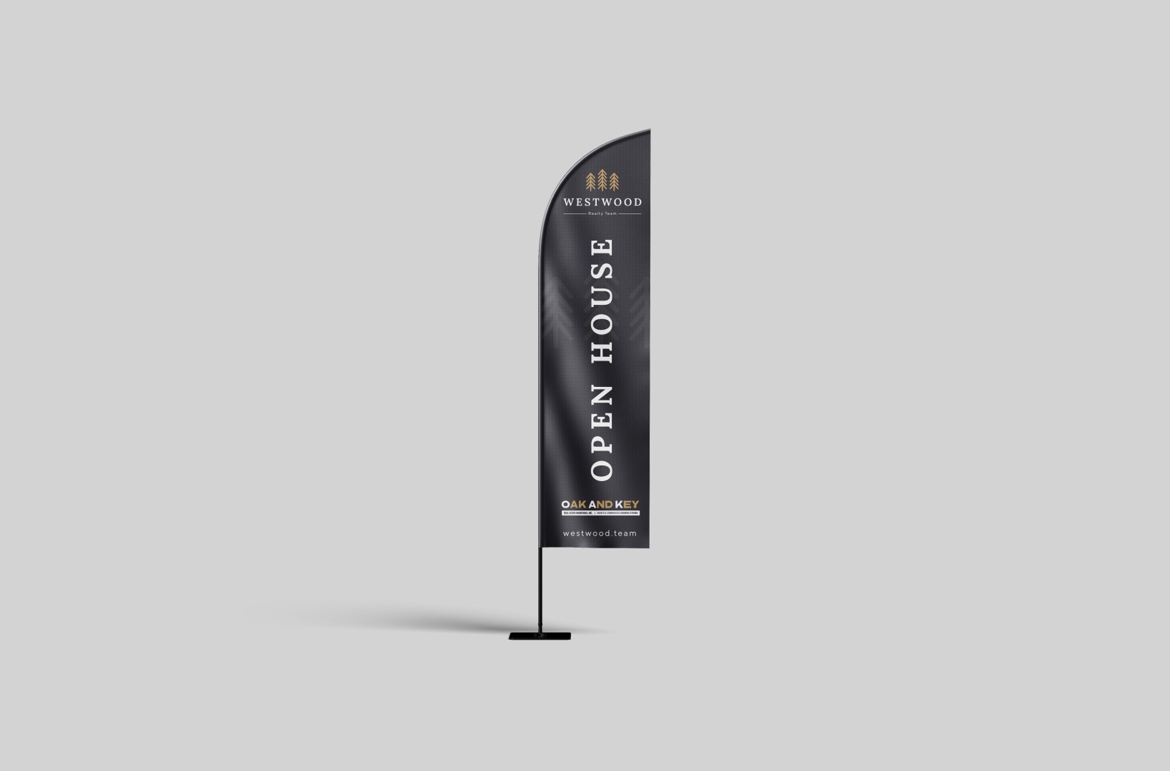 feather banner with new logo