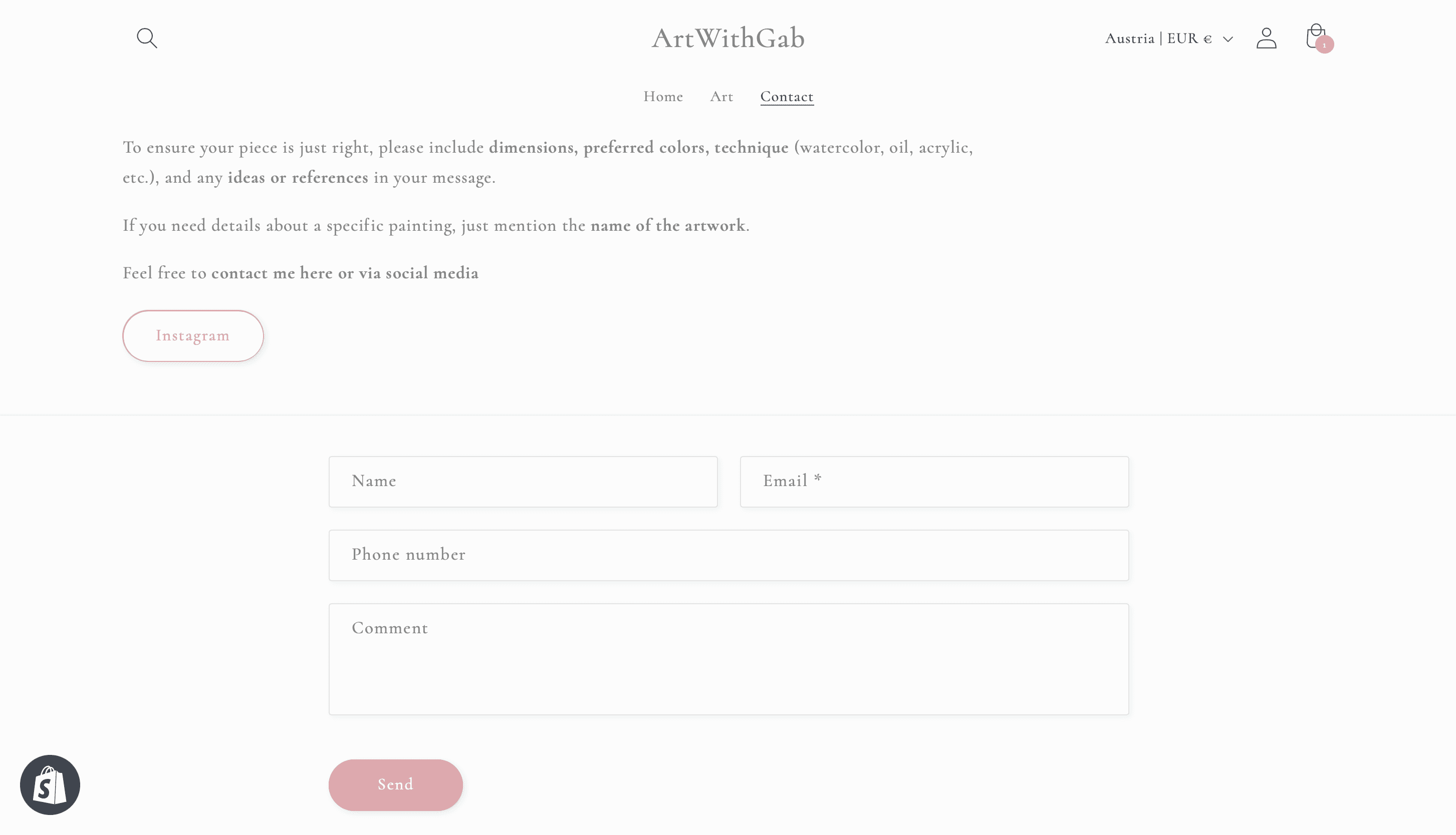 ArtWithGab product page