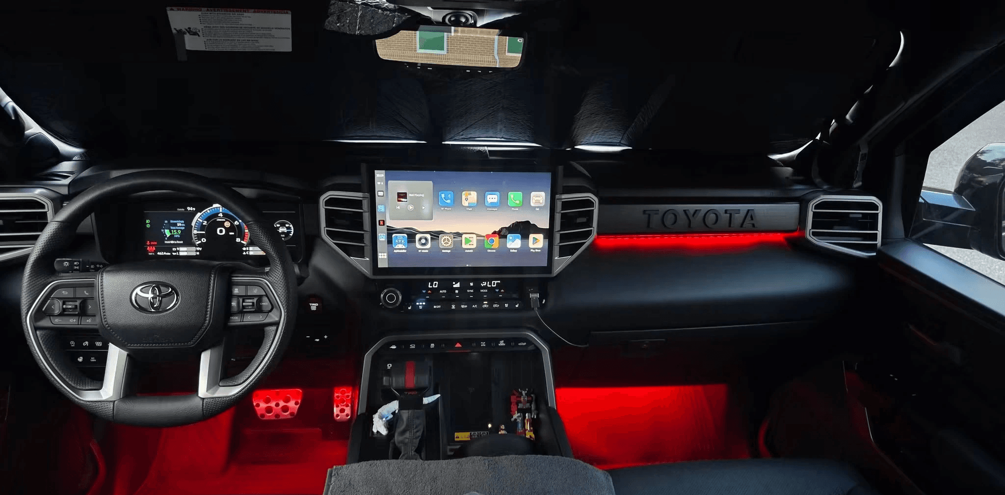 Toyota Tundra Interior Shot with aftermarket lights