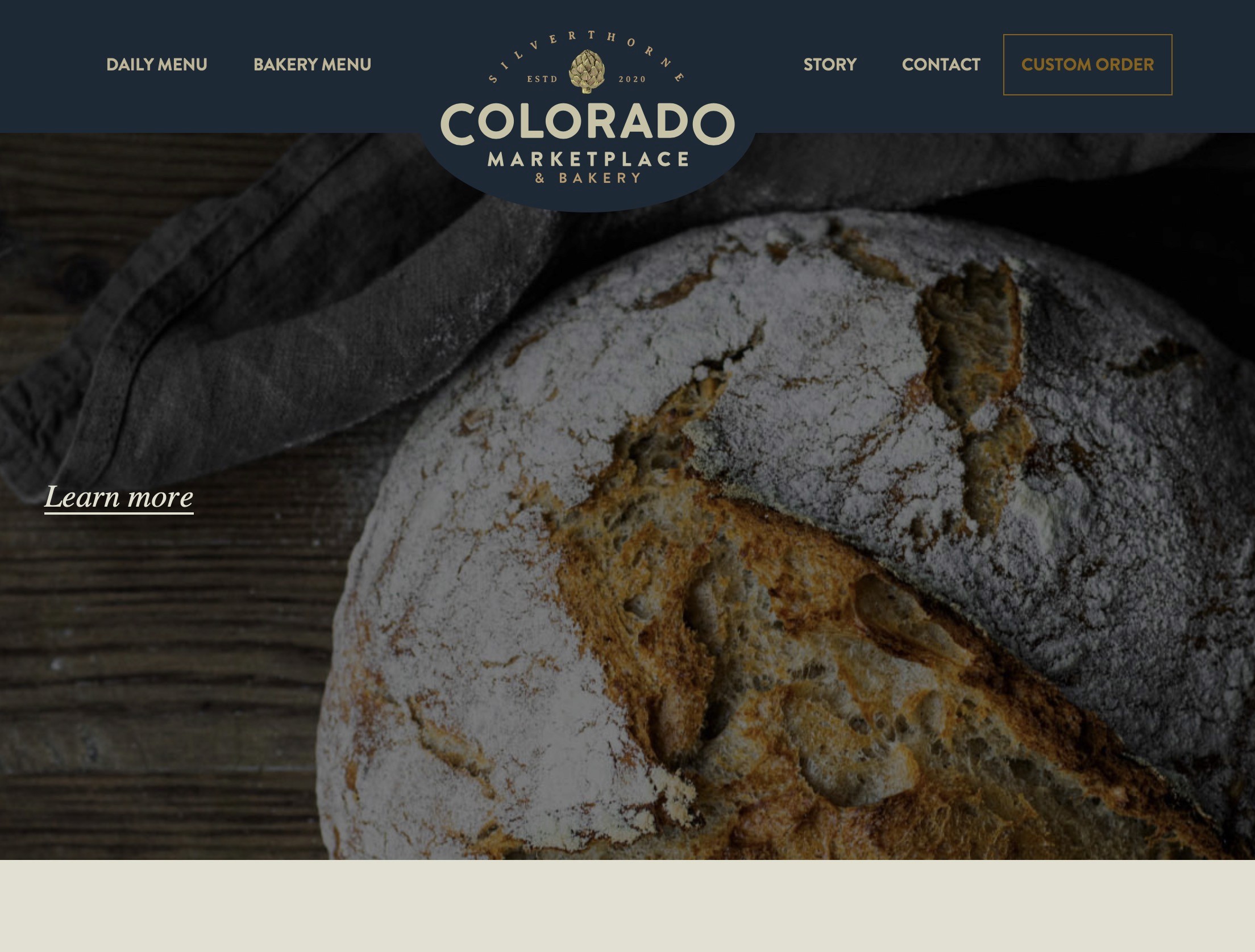 Bakery website design