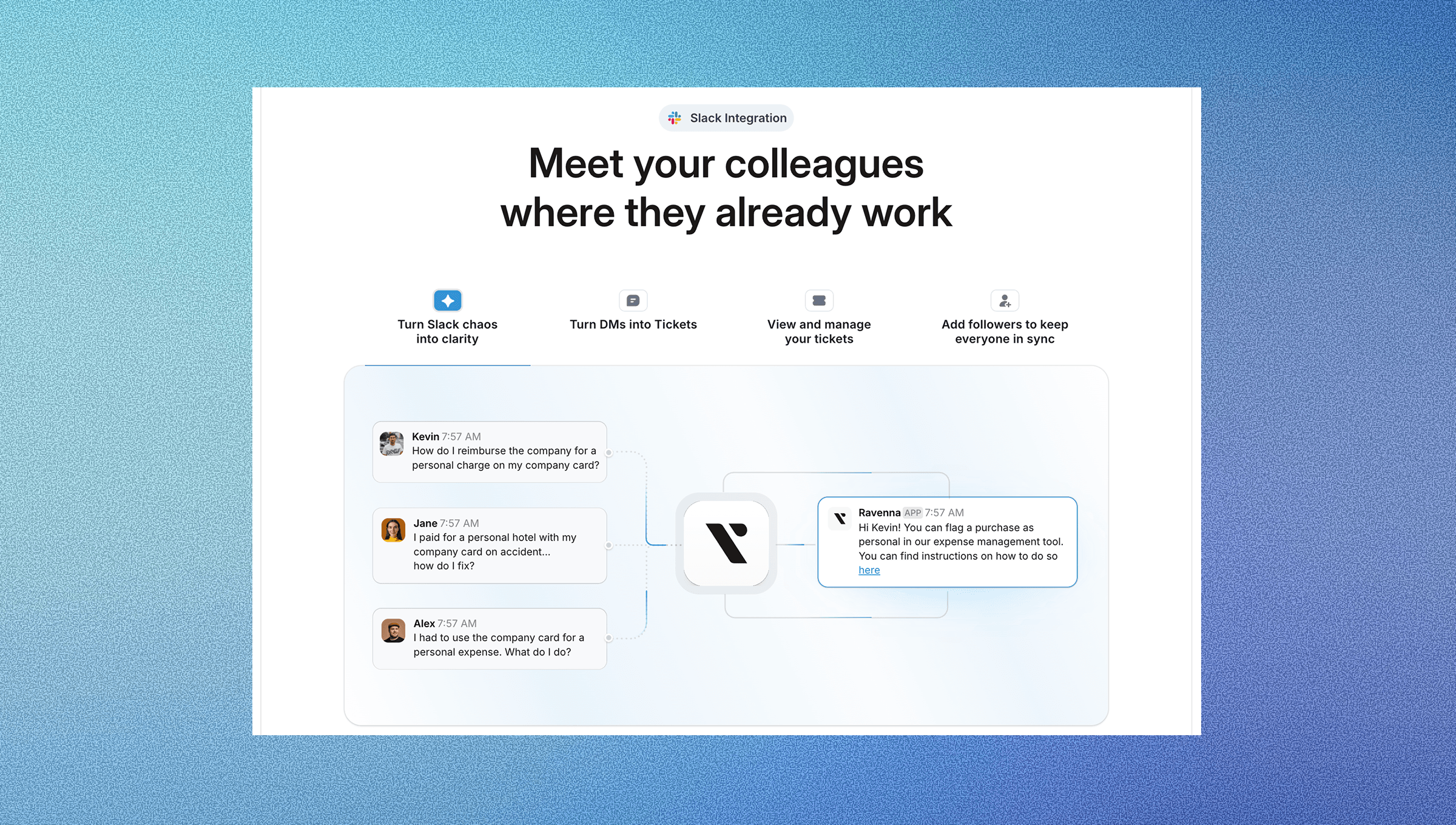 Implementation and getting started with a Slack-first AI service desk - Ravenna