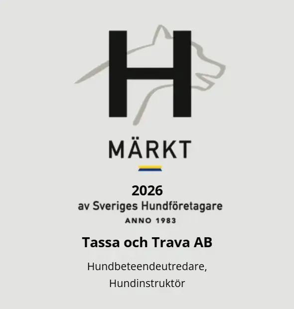 H-märkt av Sveriges Hundföretagare Tassa och Trava Gamleby