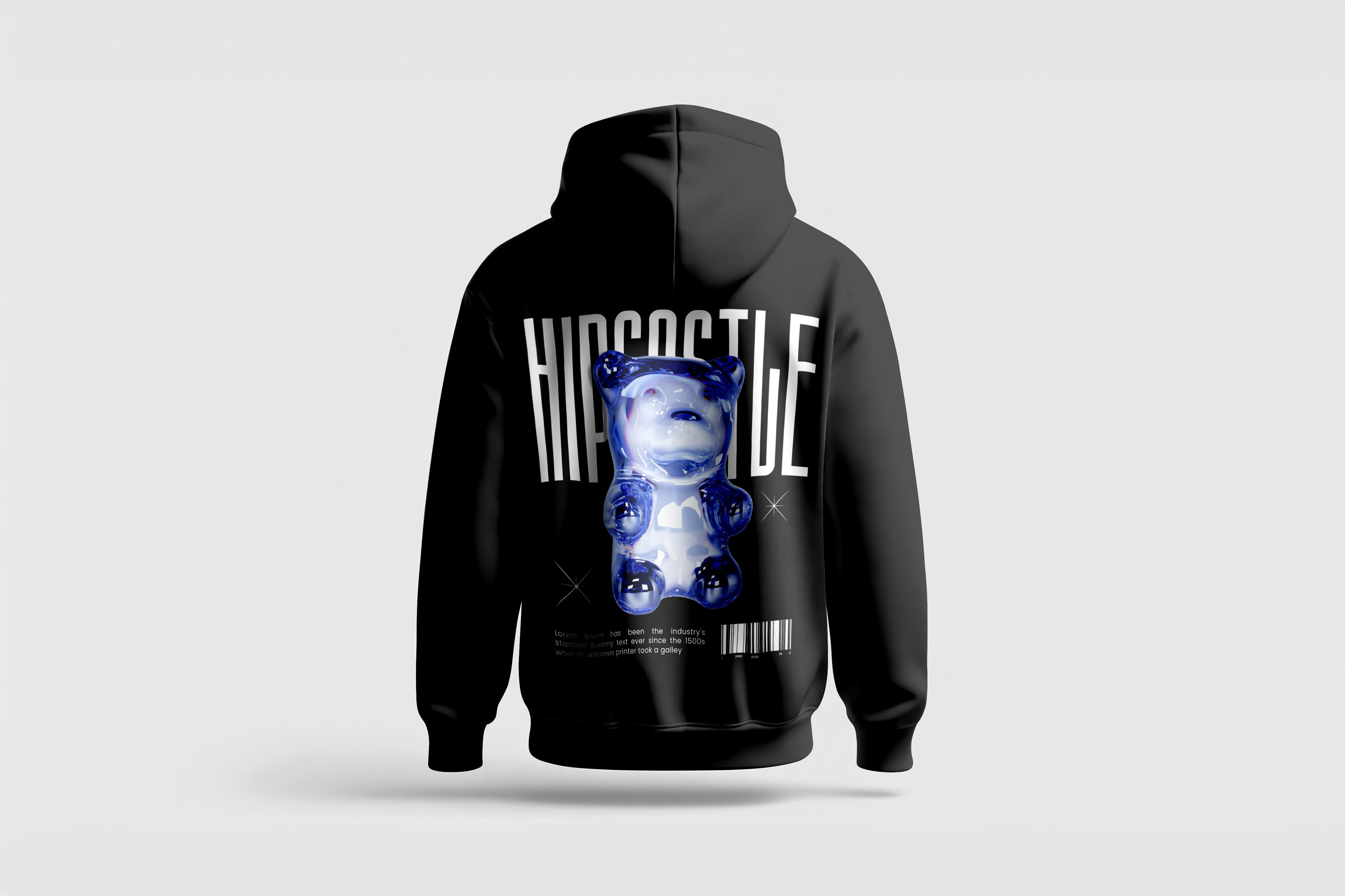 Rear view of black car