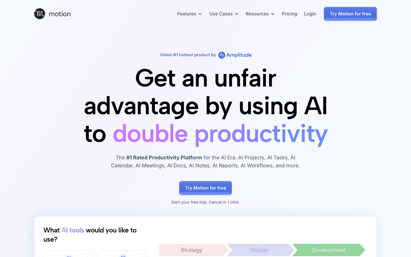 Motion AI scheduling website