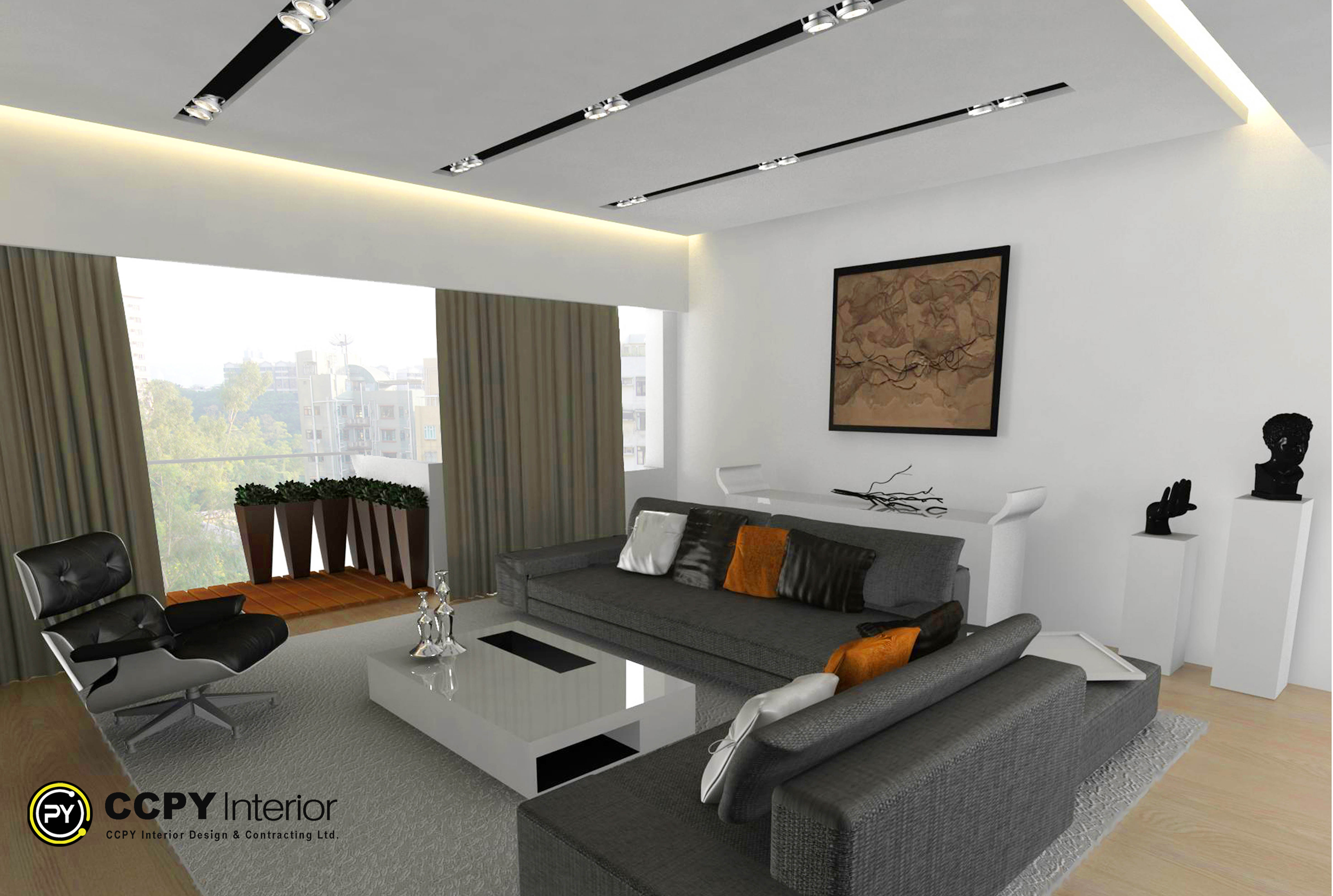 Sophisticated living area at Mount Pavilia 20 featuring a plush blue sofa, marble breakfast bar, and an ornate crystal chandelier illuminating the rhythmic open-plan layout.