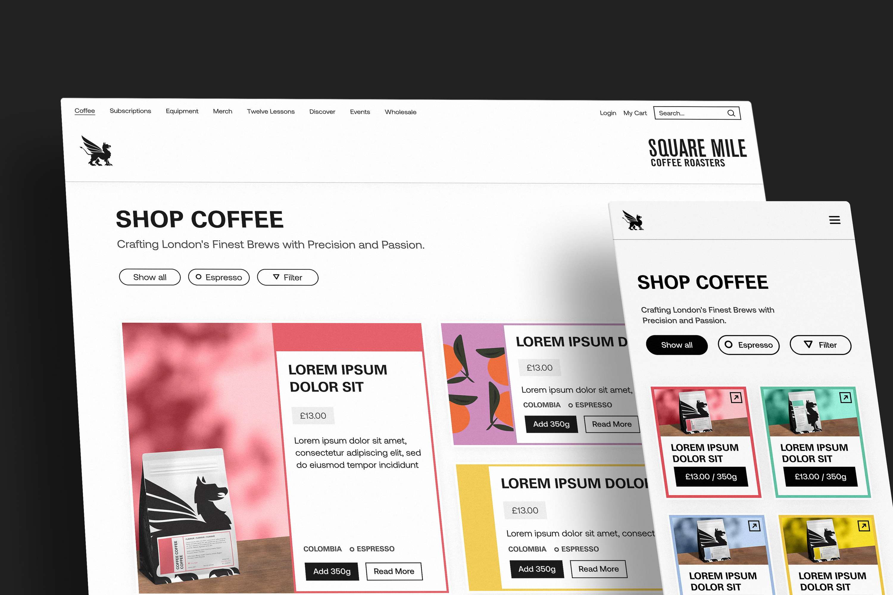 Square Mile Coffee Website