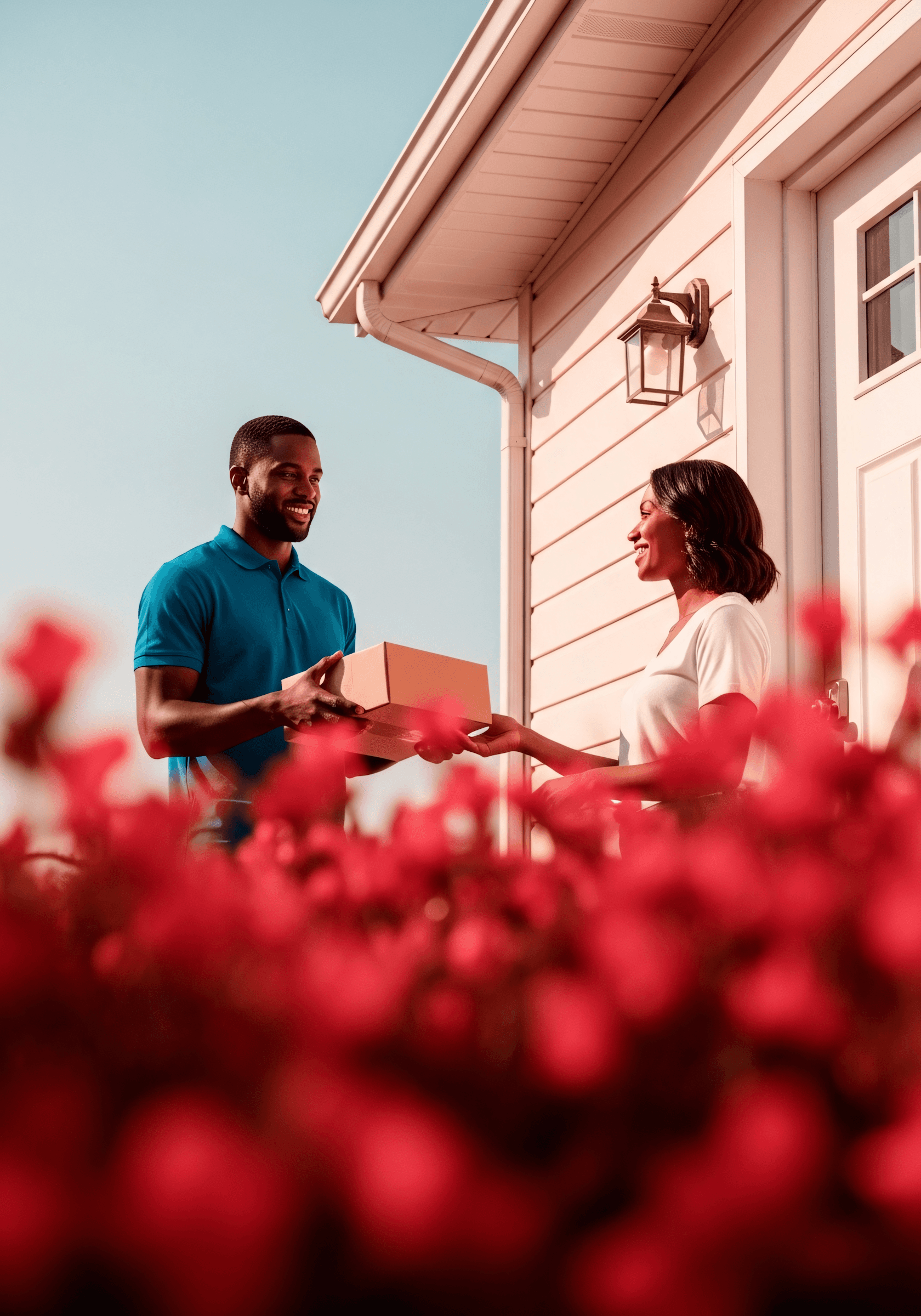 man doing delivery to customer