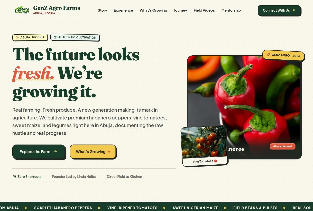 Let the produce lead. — Opening interface, desktop