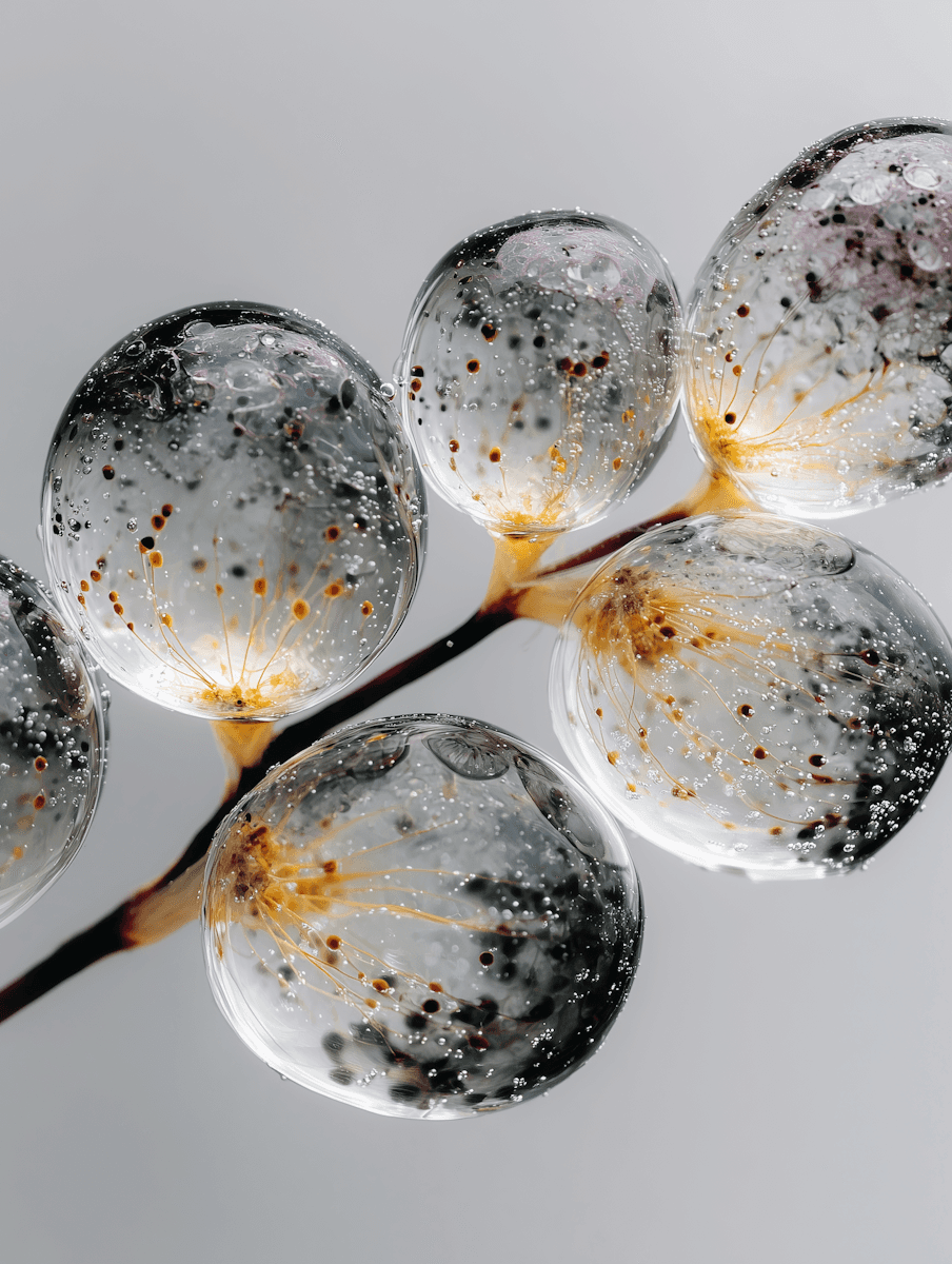 Luminous glass orbs