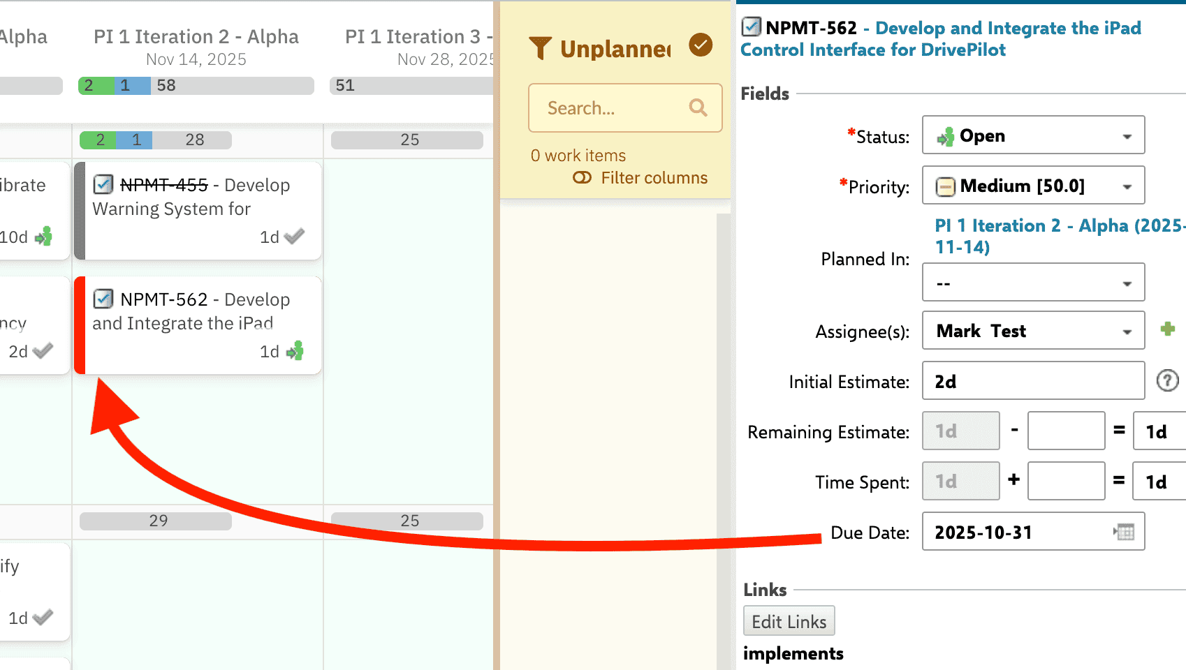 Planningboard update screenshot