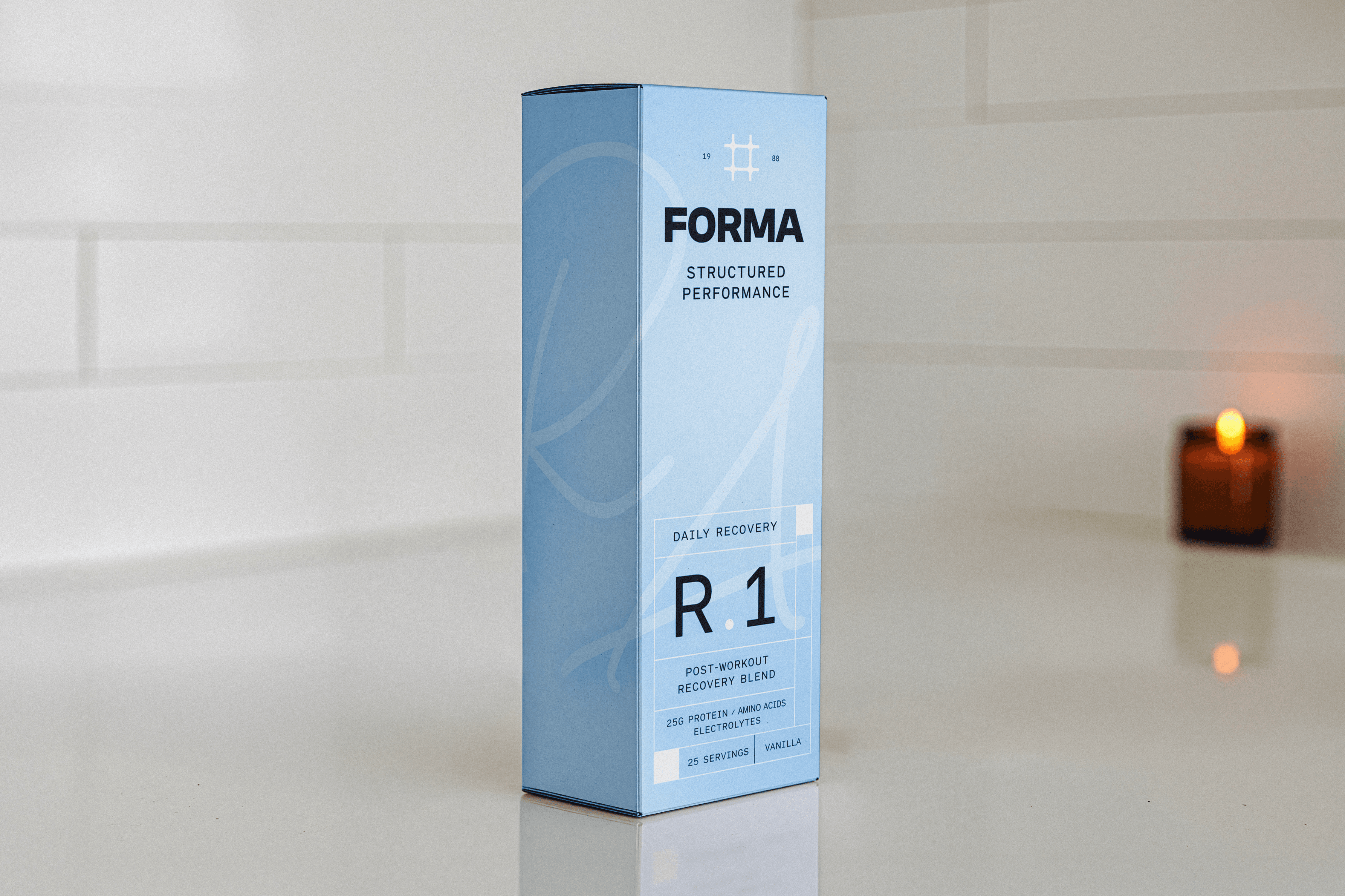 FORMA Structured Performance R.1 post-workout recovery blend packaging