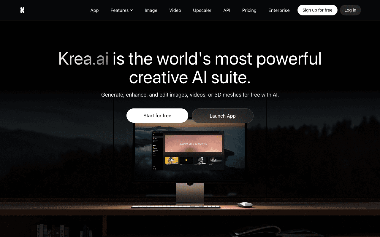 Krea.ai екранна снимка