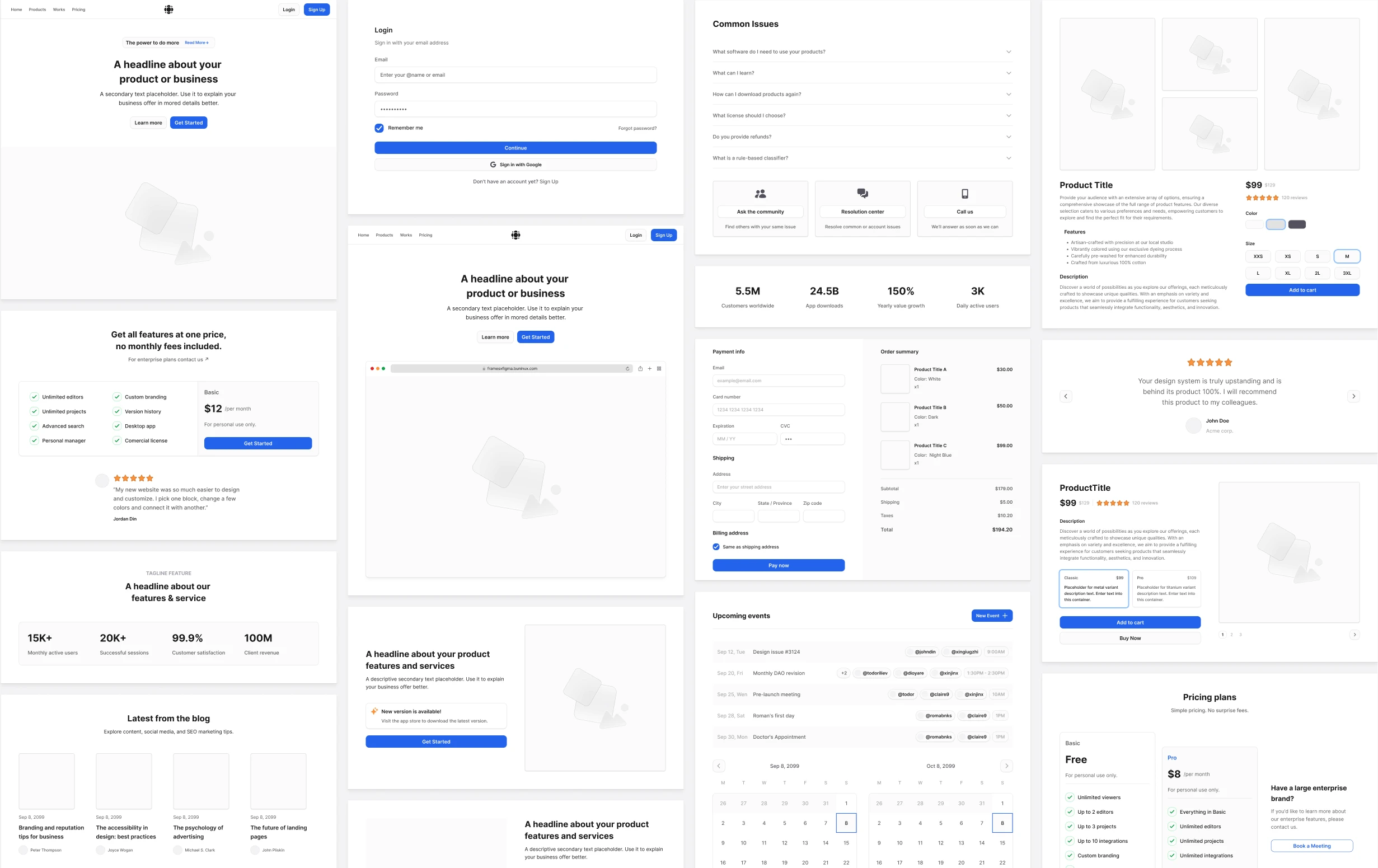 Figma Website Templates