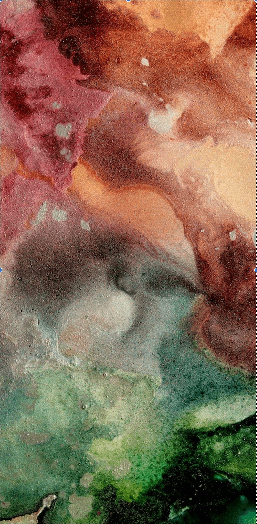 An artistic depiction of a fox gazing at a vine of grapes in a dreamy garden