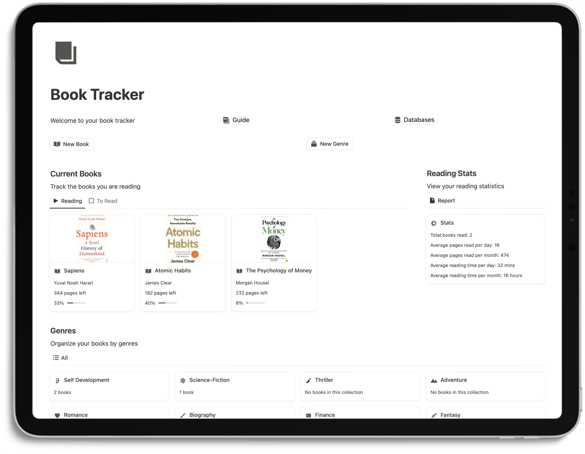 Notion Book Tracker - Cover