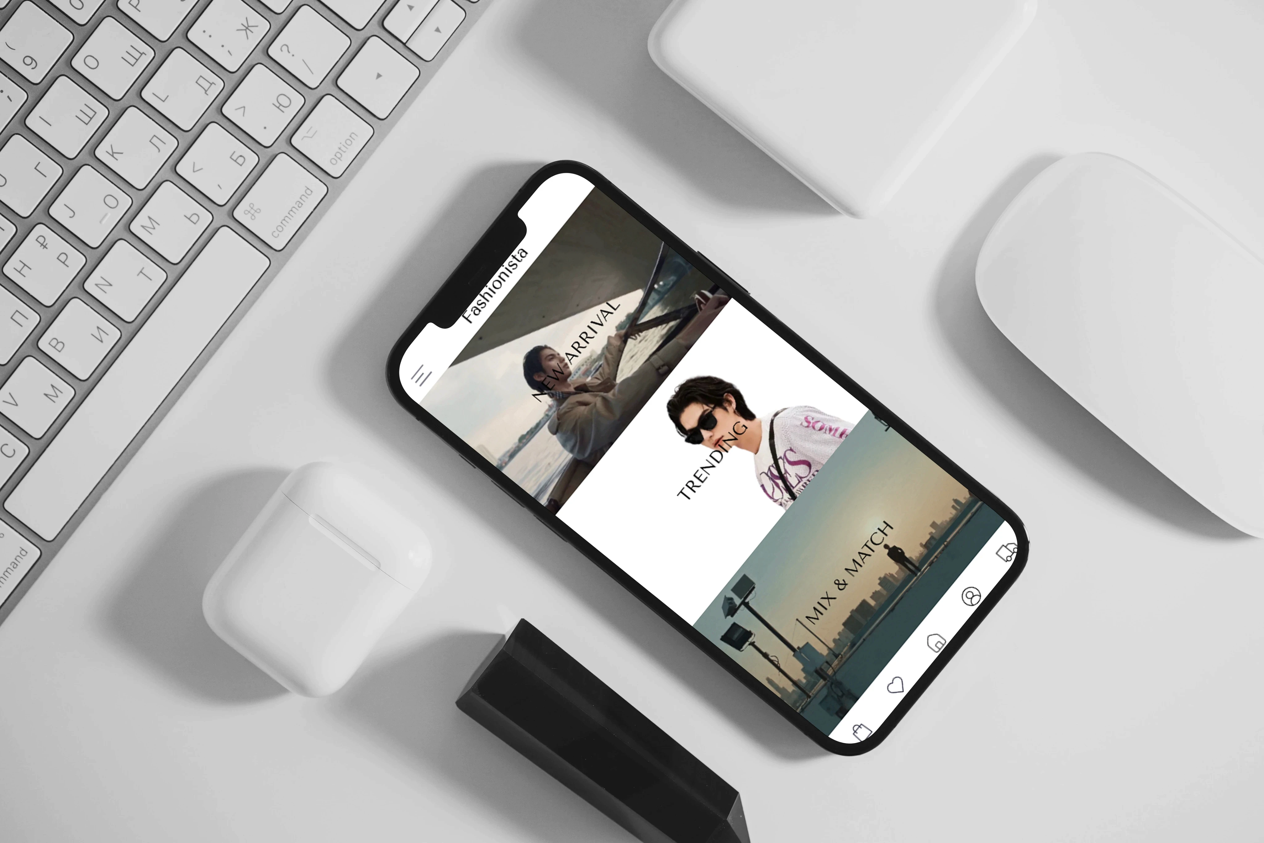 fashion app ui ux