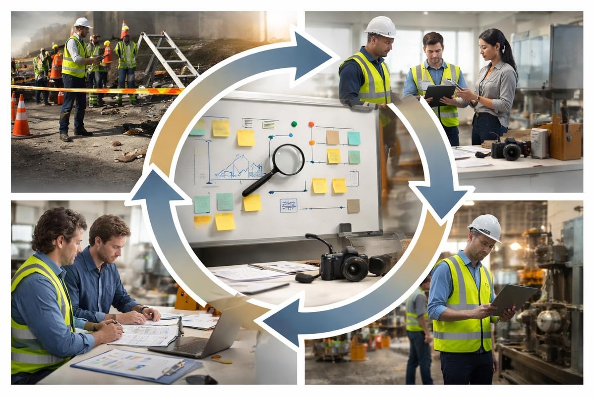 Incident investigation process from reporting to corrective action implementation