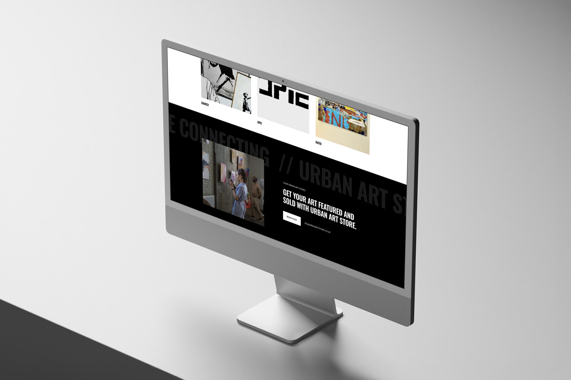 Online art store product page designed for artwork sales and enquiries