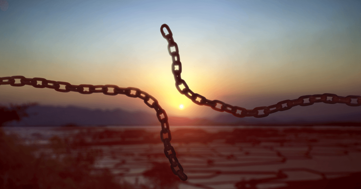A symbolic image, perhaps of a broken chain or a dove, to represent freedom from abuse.