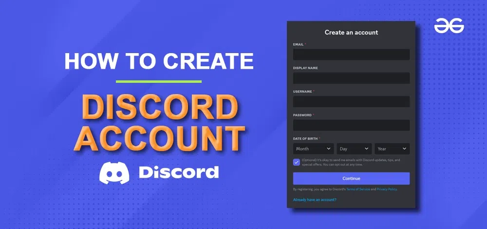 how to create a discord account