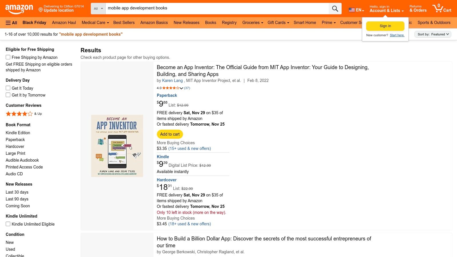 Amazon (books and references)