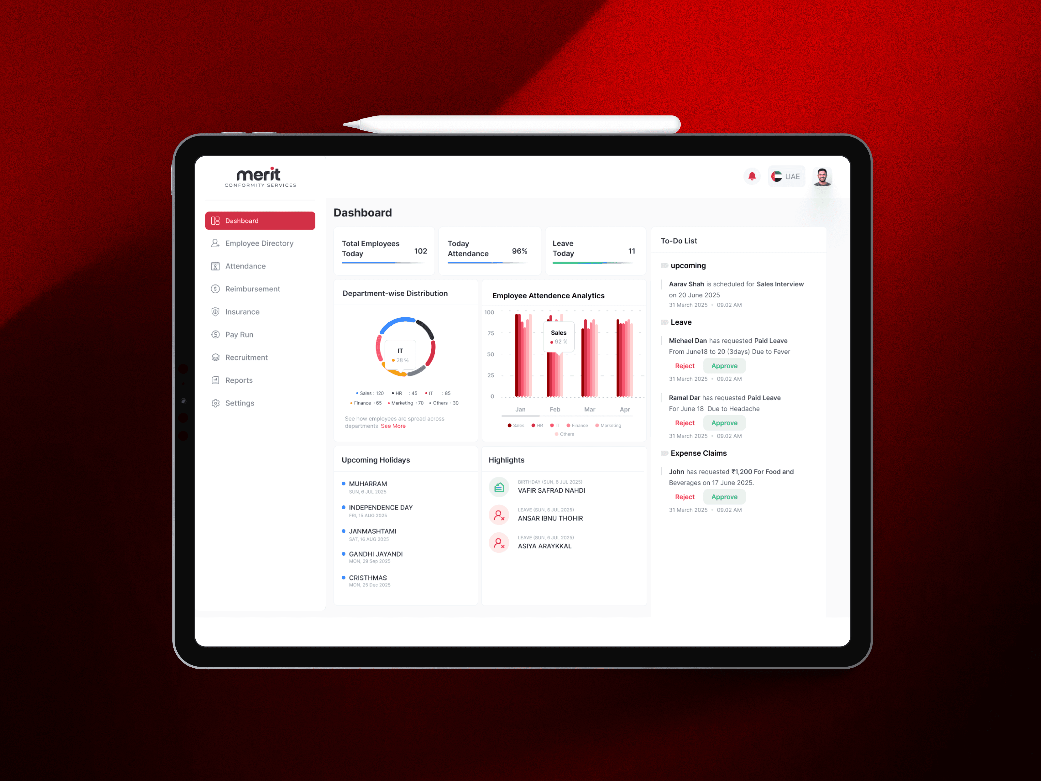 AI suggesting actions like "Optimize onboarding flow" and "Raise pricing tier" based on user data.