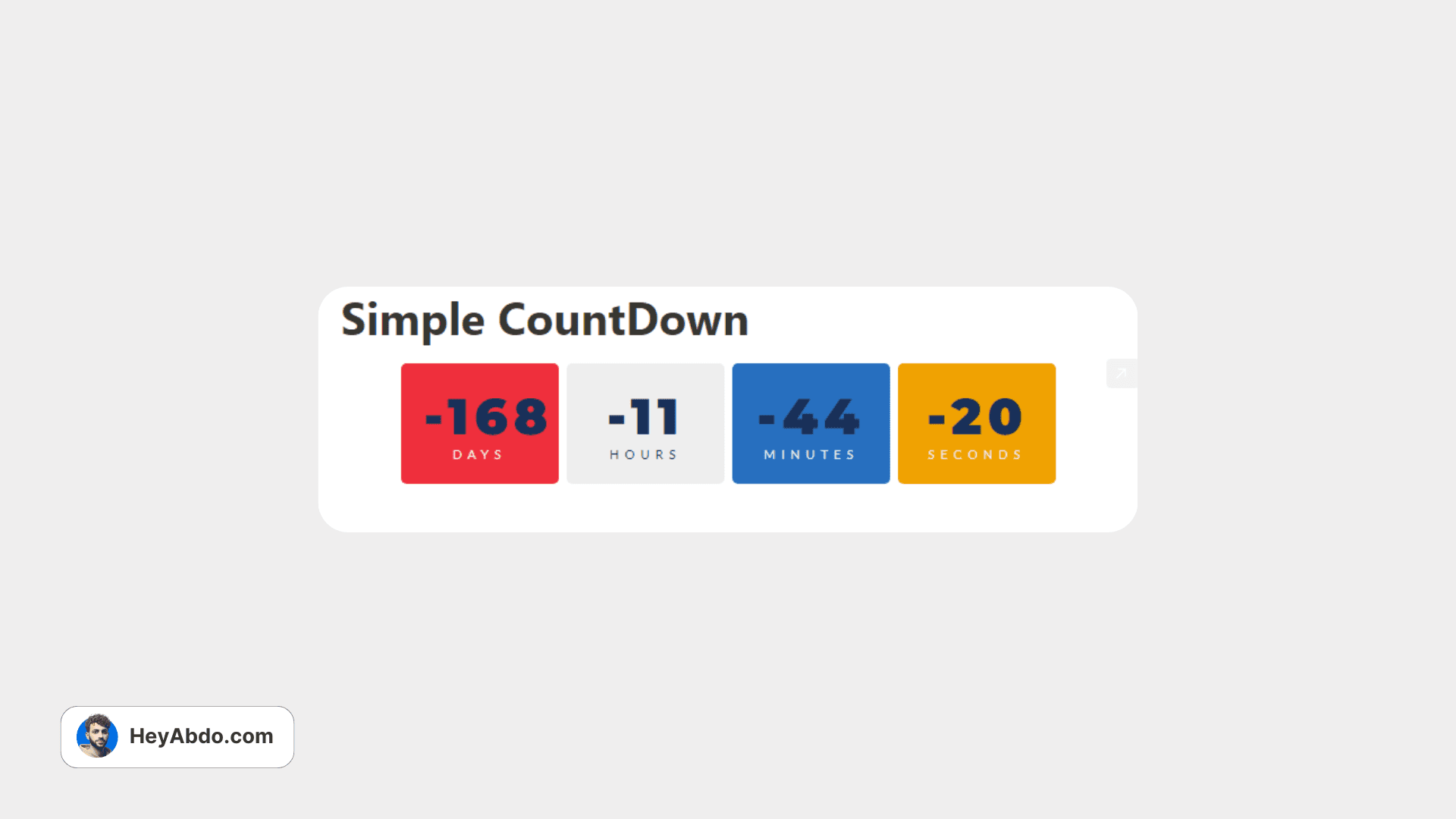 Simple Countdown Widget